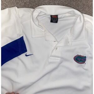 Vintage Nike Gray Tag University of Florida Gators Golf Polo Size Mens XL Stripe